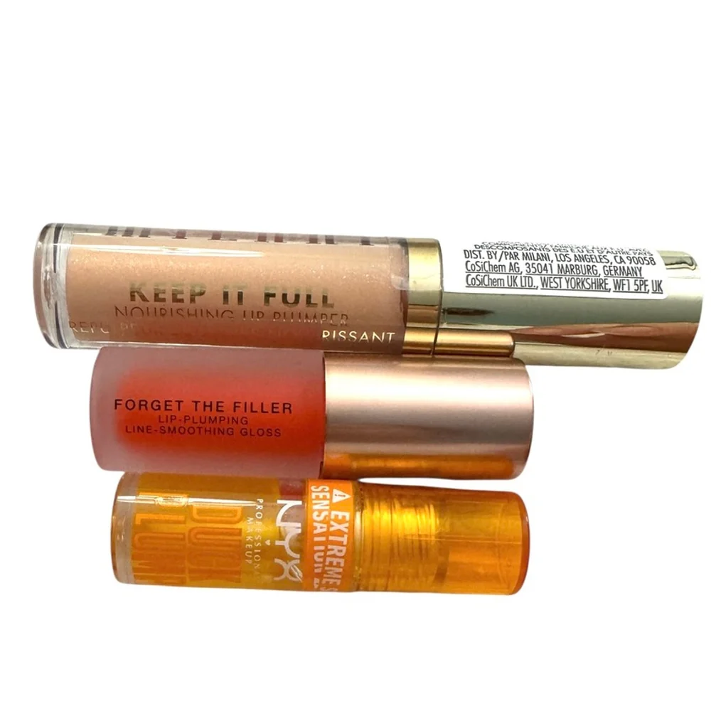 New lip plimp Buxom, Milani Lawless Plumping Balm & Gloss, Trial Sizes